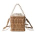 Xiaoxiangfeng Pearl Beach Bag Summer 2024 New Forest Soft Girl Ins Internet Celebrity One Shoulder Vacation Woven Bag Trend