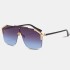 Large frame sunglasses for women, 2023 new European and American internet celebrity, same style sunglasses for women, trendy outdoor sunglasses