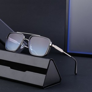 2024 New European and American Retro Punk Style Sunglasses for Men, Sunscreen Box Sunglasses for Men, Cross border Wholesale Shapes