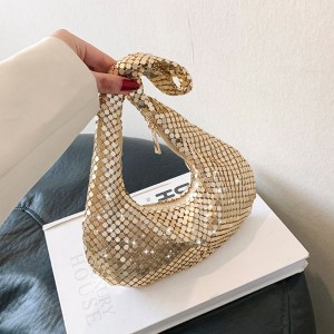 Internet celebrity armpit bag new 2024 European and American fashion retro shoulder bag ins women's personalized dumpling bag cross-border pu