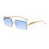 2023 Cross border New Frameless Sunglasses Women's Fashion Box Leopard Sunglasses Men's Trendy Sunglasses Wholesale Shapes