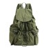 Ins style girls' backpack 2024 new Korean version fashionable pleated personalized large capacity high school student flip backpack