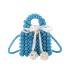 Fairy handbag summer new 2024 forest bow western-style handbag ins crossbody pearl woven bag trend