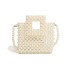 Summer Bag for Women 2024 New Collection Forest Style Fashion Hollow Shoulder Bag Small Fragrant Style Pearl Chain Woven Vegetable Basket