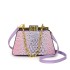 This year's popular bag 2024 new European and American fashion retro texture women's single shoulder chain hand-held small square bag PU