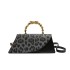 Cross border women's bag 2024 new European and American fashion leopard print personalized retro texture hand-held crossbody small square bag PU