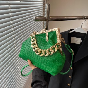 Bag women's bag new 2024 European and American fashion candy color shoulder bag ins internet famous girl chain handbag pu