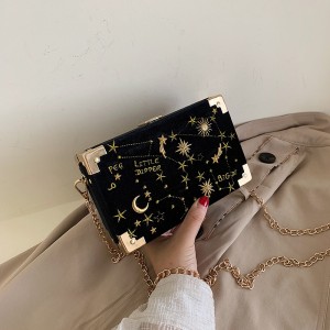 Ins Versatile Box Bag for Women 2024 Trendy New Korean Edition Internet Celebrity Crossbody Stylish Chain Single Shoulder Small Square Bag