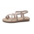 New flat bottomed flip flops for women's summer beach shoes, trendy Korean version with exposed toes for women