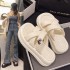 2023 summer new women's slippers, women's outerwear, cross thick soled beach sandals, casual fairy style, height increasing women's shoes