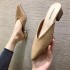 Fitting shoes, high heels, slippers, our store's new spring and summer styles, thick heels, pointed toe caps, worn outside, semi cool slippers for women