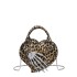 Personalized and Creative Love Small Bag for Women 2024 New Korean Edition Fashion Leopard Pattern Instagram Internet Celebrity Popular Handbag