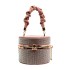 New 2024 European and American Fashion Diamond Box Bag Inside Women's Wrinkled Handheld Crossbody Banquet Bag Trendy