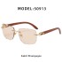 2022 New Fashion Box Sunglasses for Women's Fashion Internet Celebrity Instagram Same Style Frameless Cut Edge Sunglasses for Women's Trendy