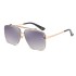 Box sunglasses men's MACH SIX1261 fashionable metal frameless cut edge sunglasses women's trend 2022 new model