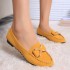 Spring Bean Shoes Flat Heels Flat Shoes Casual Single Shoes Butterfly Knot Women's Shoes Driving Work Shoes