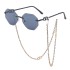 Korean fashion sunglasses for women wholesale cross-border Tiktok frameless chain sunglasses trend 2022 new