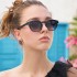 2024 New European and American Fashion Elliptical Frame Sunglasses for Women, Trendy and Personalized Rice Nails Sunscreen Sunglasses for Women, Cross border Wholesale