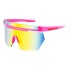 European and American Colorful Outdoor Sports Cycling Sunglasses Women's Trendy Fashion One piece Windproof Sunglasses Men's Cross border Glasses Wholesale