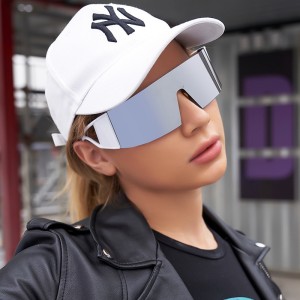 2022 New All in One Sunglasses for Women, Trendy European and American, Large Surrounding and Frame Sunglasses for Women, Outdoor Cycling Sports Glasses