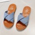 2020 Summer New Collection of 100 Women's Outdoor Slippers, Paired with Korean Edition Cowhide Soft Bottom Cool Dragging One Line Dragging Beach Shoes