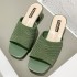 Mid heeled cool slippers for women in the summer of 2020, new Korean version, Flyknit, one-piece fashionable women's cool slippers, wholesale and dropshipping