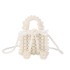 Fairy handbag summer new 2024 forest bow western-style handbag ins crossbody pearl woven bag trend