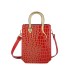 Bags Bag Women's Bag 2024 New European and American Fashion Stone Pattern Personalized Retro Bright Face Handheld Crossbody Tote Bag