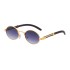 2022 New Retro Wooden Sunglasses Men's Small Round Frame Sunglasses Men's Trendy Glasses Cross border Sunglasses