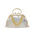 Bag Autumn 2024 New Korean Fashion Candy Color Thick Chain Handheld Women's Crossbody Bright Face Banquet Bag PU