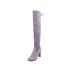 2017 autumn new long boots European and American over the knee boots pointed matte leather thick heel high-heeled boots women's long boots