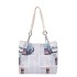 Internet celebrity newspaper shopping bag summer 2024 new Korean version fashion print large capacity one shoulder hand-held bucket bag for women