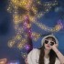 Lights become love romantic glasses at night Tiktok net red same sunglasses fashion peach sunglasses female fashion 2023