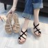 New flat bottomed flip flops for women's summer beach shoes, trendy Korean version with exposed toes for women