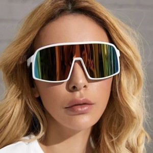 2022 new colorful cycling glasses for men, 1998 one-piece sunglasses, European and American outdoor sports sunglasses