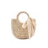 Cross border handmade woven bag 2024 internet celebrity with cute hand-held grass woven versatile beach vacation bag trend