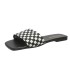 Flat bottomed slippers for women 2022 summer new casual foreign trade chessboard pattern beach one line cool slippers wholesale for women