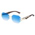 Retro imitation wood grain leopard leg sunglasses men's square edged driving sunglasses cross-border wholesale shapes