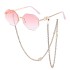 Korean fashion sunglasses for women wholesale cross-border Tiktok frameless chain sunglasses trend 2022 new