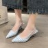 French style small fragrant style high-heeled toe cap sandals for women 2023 new summer style slim heel pointed toe sole shoes wholesale and dropshipping