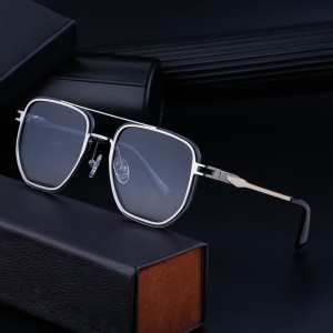 2023 New Fashionable Frameless Cut Edge Sunglasses for Men, Metal Box Sunglasses for Men, Cross border Wholesale Shapes