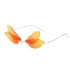 2022 New Dragonfly Sunglasses Women's Fashion Wings Sunglasses Women's Trendy Double Lens Party Ball Sunglasses