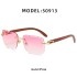 2022 New Fashion Box Sunglasses for Women's Fashion Internet Celebrity Instagram Same Style Frameless Cut Edge Sunglasses for Women's Trendy