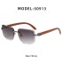 2022 New Fashion Box Sunglasses for Women's Fashion Internet Celebrity Instagram Same Style Frameless Cut Edge Sunglasses for Women's Trendy