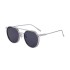 2023 new retro oval frame sunglasses men's metal double beam driving sunglasses cross-border wholesale shapes