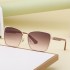 2024 New European and American Cat Eye Sunglasses for Women's Luxury Sunscreen Sunglasses for Women's Trendy Cross border Wholesale Sunglasses