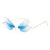 2022 New Dragonfly Sunglasses Women's Fashion Wings Sunglasses Women's Trendy Double Lens Party Ball Sunglasses