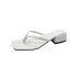 Clip toe cool slippers for women 2023 summer new fashionable outerwear square toe thick heel anti slip beach flip flops for women trendy outfit