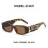 European and American personalized small frame sunglasses for women with a sense of luxury cross-border wholesale fashion wide leg sunglasses for men with UV protection