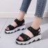 Xiaoxiangfeng Sandals Women's 2020 Summer New Flat Bottom Strap Trendy Beach Shoes Velcro Thick Bottom Sports Sandals